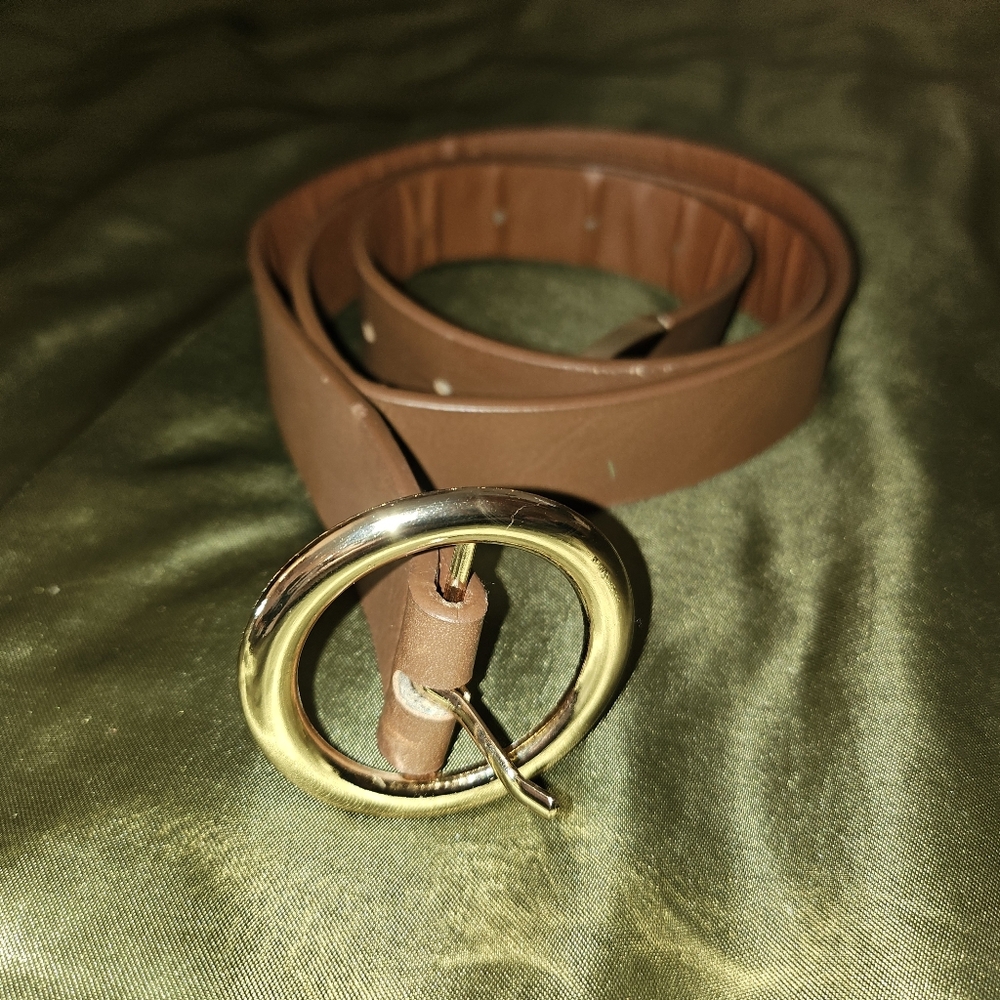 Charlotte Russe Brown Belt with Gold Buckle